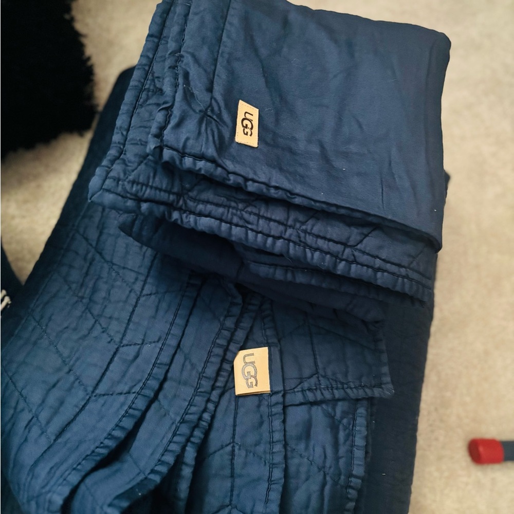 UGG Navy Quilted comforter set
